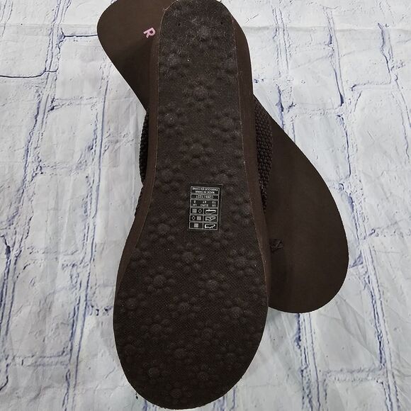 Rocket Dog WOMENS SIZE 10 Diver Brown Platform Wedge Flip Flops - Picture 10 of 10